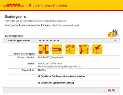 dhl sendeverfolgung international